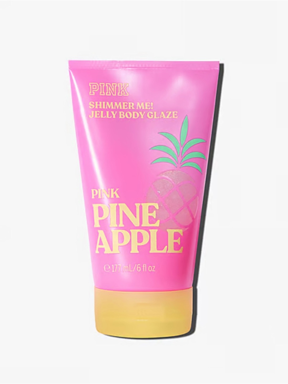 PINK Victoria's Secret Pineapple Shimmer Jelly Body Glaze - Bright Pink & Yellow